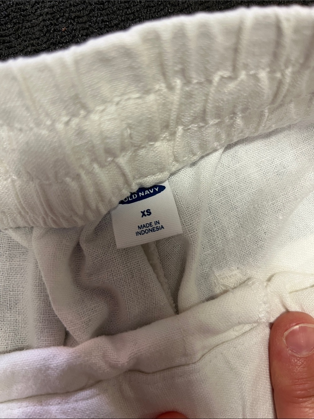 Old Navy White Elastic Waist Pants